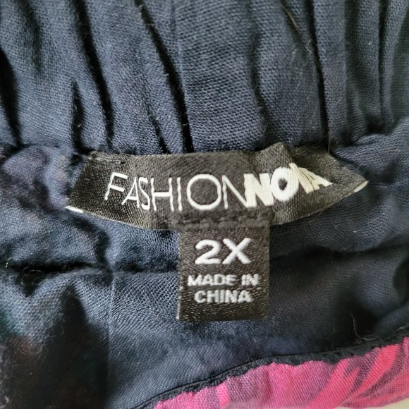 Fashion Nova Floral Jumpsuit, Color: Navy with Tropical print, Size: 2X, - Picture 10 of 13